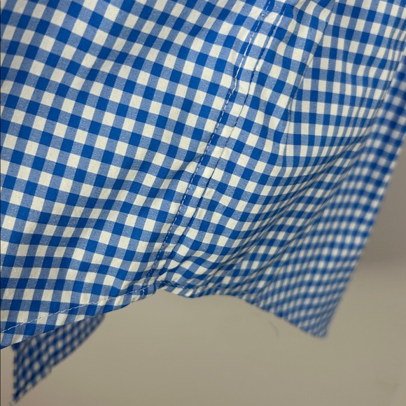 Vineyard Vines Men's Gingham Classic Fit Tucker Short Sleeve Shirt Medium Blue - Picture 11 of 13
